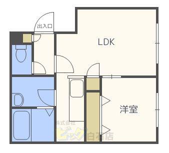 アステールN12(1LDK/3階)の間取り写真