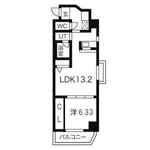 グランデージ則武(1LDK/8階)の間取り写真