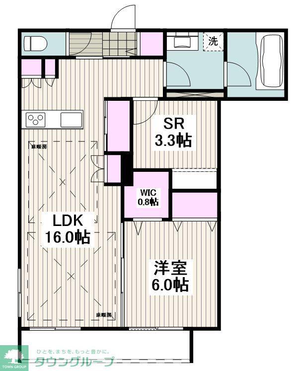 新羽町ヘーベルメゾン(1SLDK/1階)の間取り写真