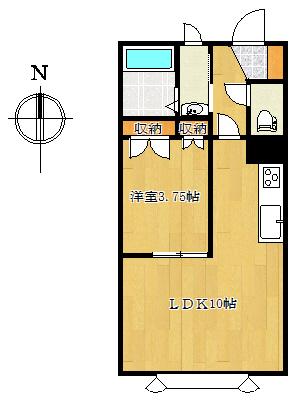 フレグランス529(1LDK/2階)の間取り写真