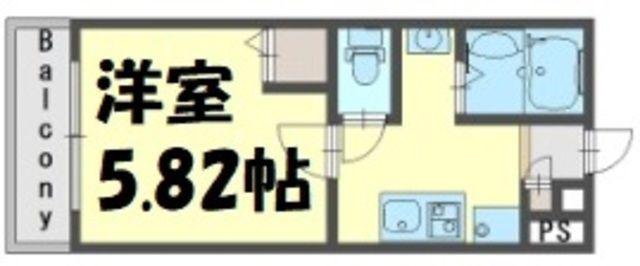 メゾンドシエル(1K/3階)の間取り写真
