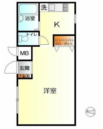 パラッツオ・アファシナンテ(ワンルーム/3階)の間取り写真