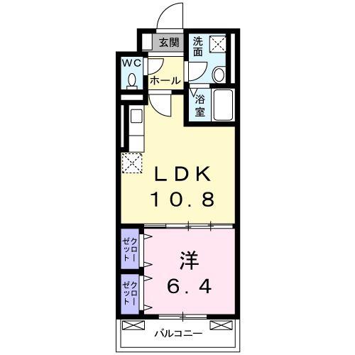 メゾン ド ソフィア(1LDK/2階)の間取り写真