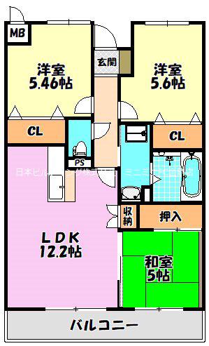 TO U 狭山(3LDK/2階)の間取り写真