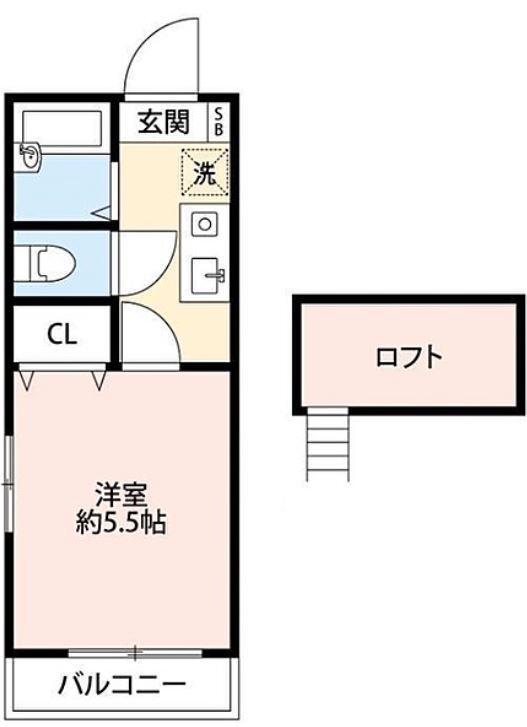 ファミール立川(1K/1階)の間取り写真