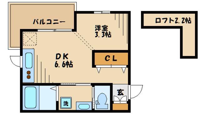 LUPINUS(1K/1階)の間取り写真