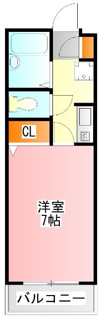 ブランメゾン日野(1K/1階)の間取り写真