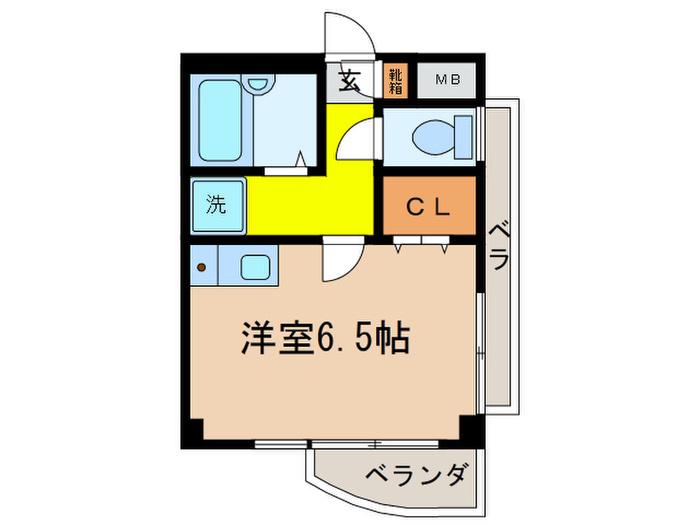 メゾン・オランジュ(ワンルーム/3階)の間取り写真