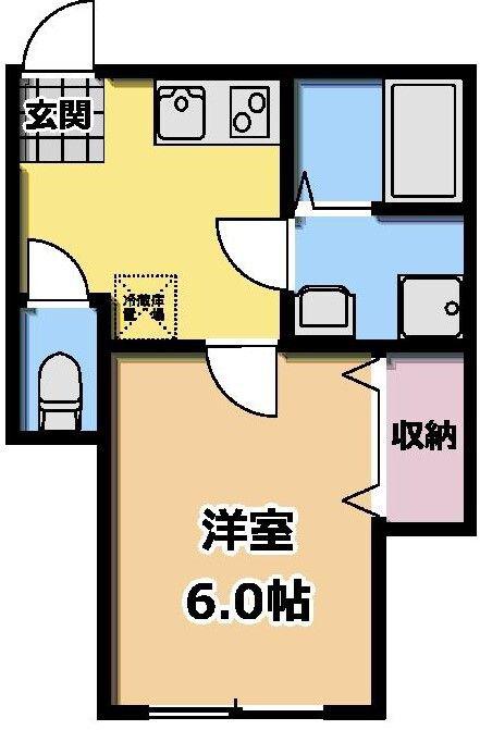 RELIVE BH蒲田(1K/2階)の間取り写真