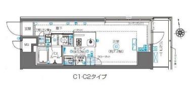 ズーム東新宿(ワンルーム/12階)の間取り写真