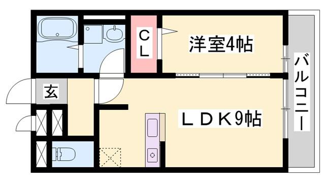 セジュール石町(1LDK/3階)の間取り写真