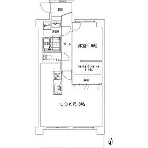 キャッスルメイ植田(1LDK/1階)の間取り写真