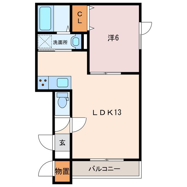 ルミエールII(1LDK/3階)の間取り写真