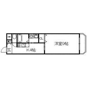 SUNNY COURT(1K/1階)の間取り写真