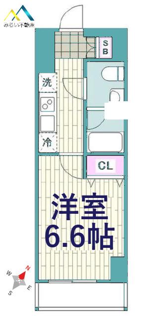 GENOVIA横浜関内SKYGARDEN(1K/5階)の間取り写真