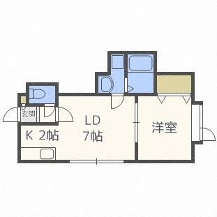 SWEET・727(1LDK/3階)の間取り写真