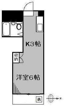 サンライトマンション(ワンルーム/4階)の間取り写真