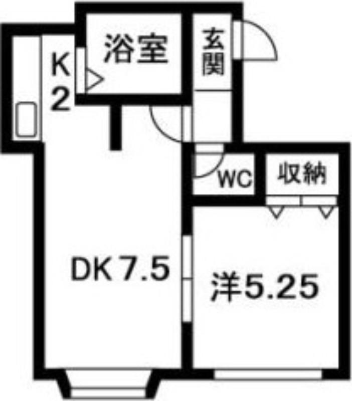 パールマンション(1LDK/3階)の間取り写真