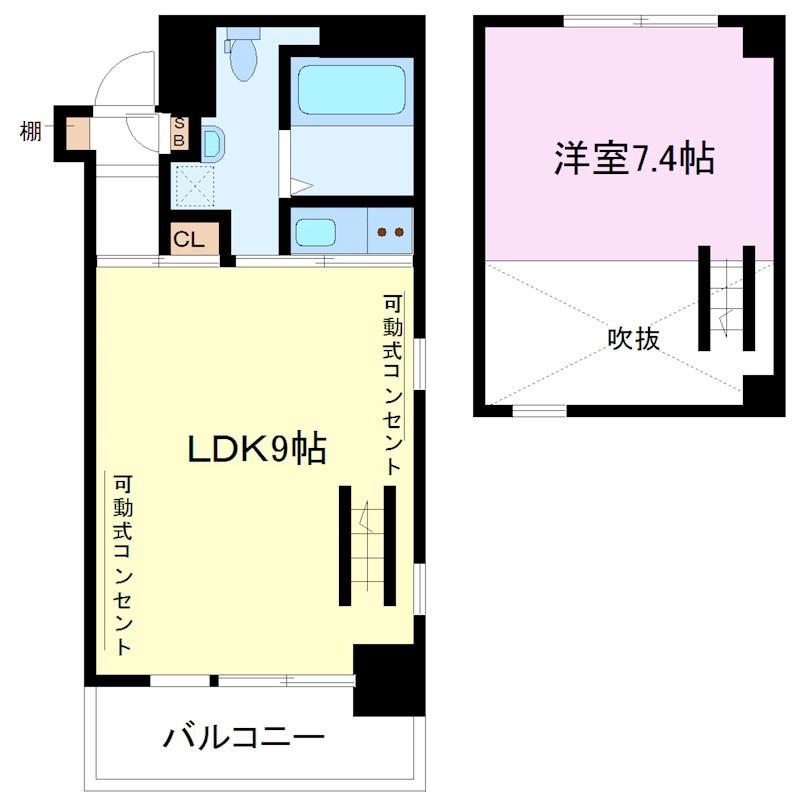 コンフォール横濱平沼(1LDK/7階)の間取り写真