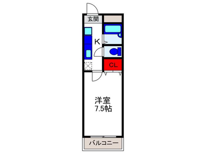 ジュレエトワール(1K/3階)の間取り写真
