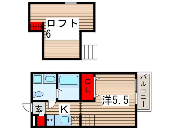 ARIETTA(1K/1階)の間取り写真