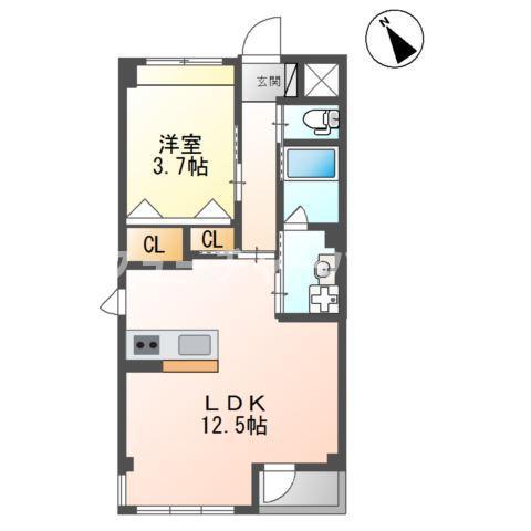 ルミナスステージ(1LDK/3階)の間取り写真