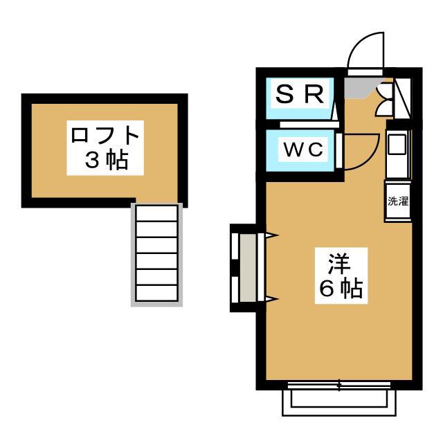 メゾンドゥSHINO南町(ワンルーム/2階)の間取り写真