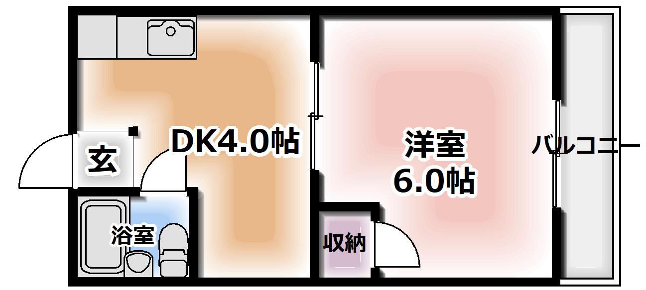 プレアール守口大和田(1DK/3階)の間取り写真