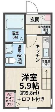ミネルヴァ横浜港北Ⅱ(ワンルーム/2階)の間取り写真