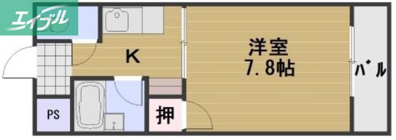 アルフィーネ厚生町(1K/4階)の間取り写真