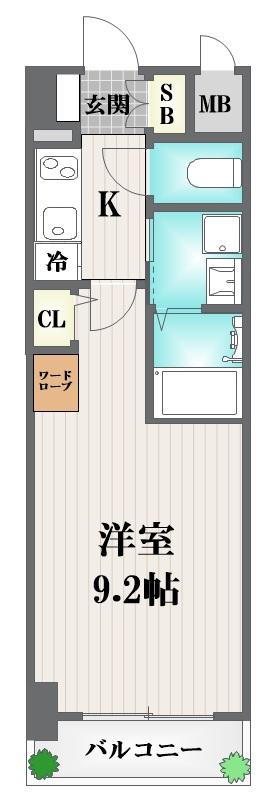 セイワパレス深江南(1K/3階)の間取り写真