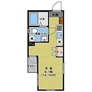 CASA AVENUE TSURUMAI(ワンルーム/3階)の間取り写真
