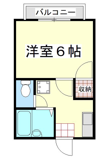 チェリーハイツ(1K/2階)の間取り写真