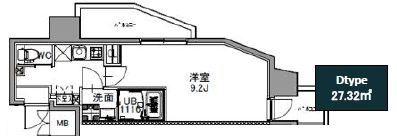 S-RESIDENCE王子ウエスト(1K/2階)の間取り写真