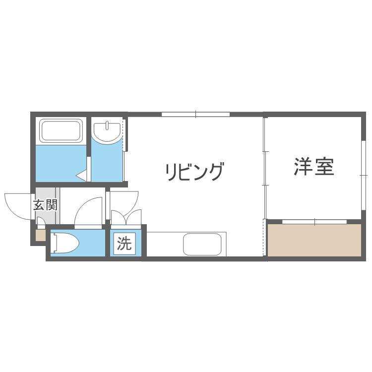 アイアール二十四軒(1DK/4階)の間取り写真