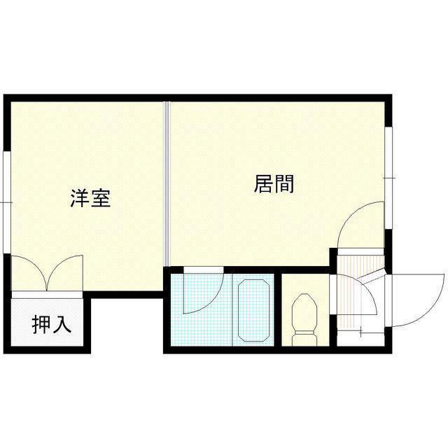 VIVHOUSE(1DK/2階)の間取り写真