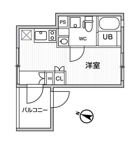 FARE恵比寿(ワンルーム/3階)の間取り写真