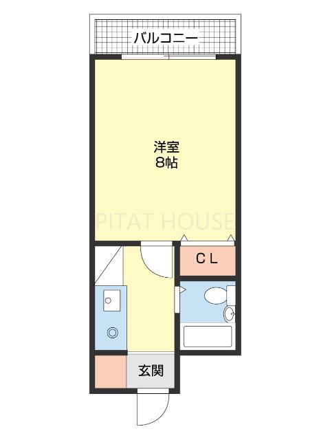 GLハイム(1K/1階)の間取り写真