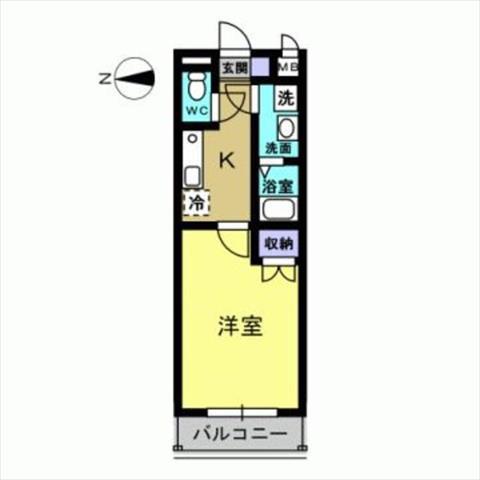 ST21(1K/2階)の間取り写真