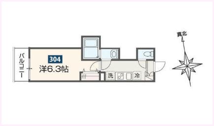 MELDIA高座渋谷IV(1K/3階)の間取り写真