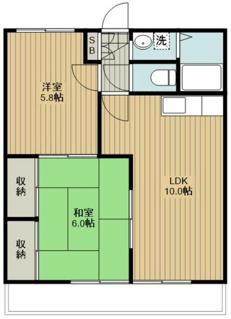 マンションリゾート柴(2LDK/3階)の間取り写真