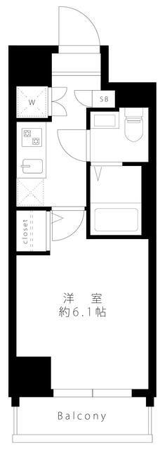 AXAS新宿中落合(1K/9階)の間取り写真