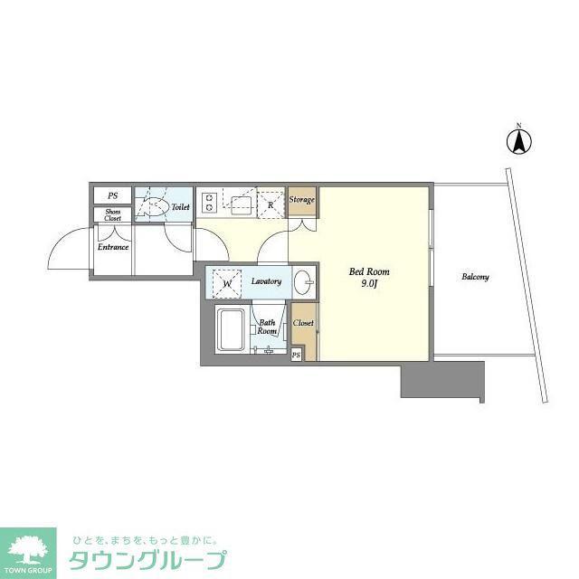 リージア下北沢(ワンルーム/2階)の間取り写真