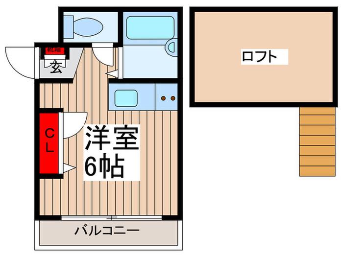 MYハイム(ワンルーム/2階)の間取り写真