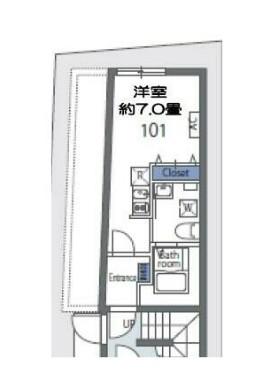 アリュール砂町銀座(ワンルーム/1階)の間取り写真