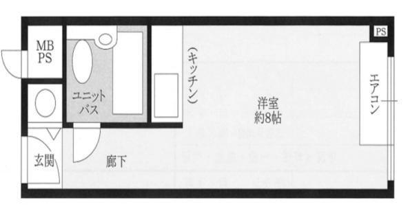 ファミールハイツ北大阪3号棟327(ワンルーム/3階)の間取り写真