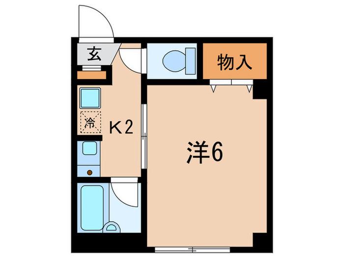 コーポラス土田(1K/3階)の間取り写真