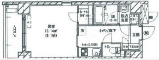 プルミエール川越イースト(1K/10階)の間取り写真