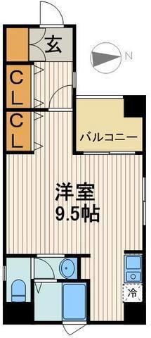 レジデンスクリタ(1K/6階)の間取り写真