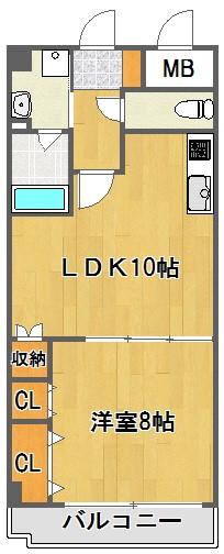 アメニティ2(1LDK/1階)の間取り写真